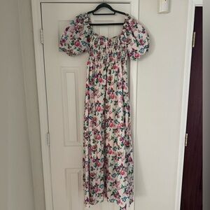 Carly Jean Los Angeles Puff Sleeve Smocked Dress